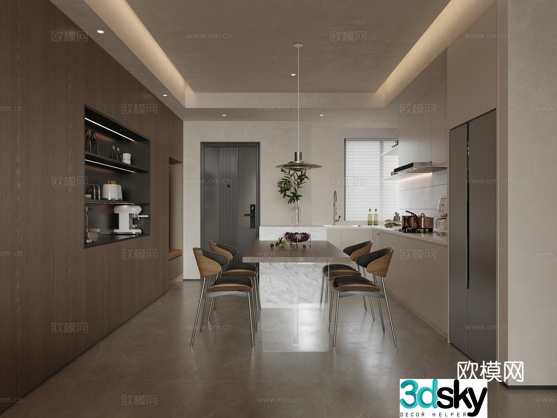 Modern restaurant 3d model