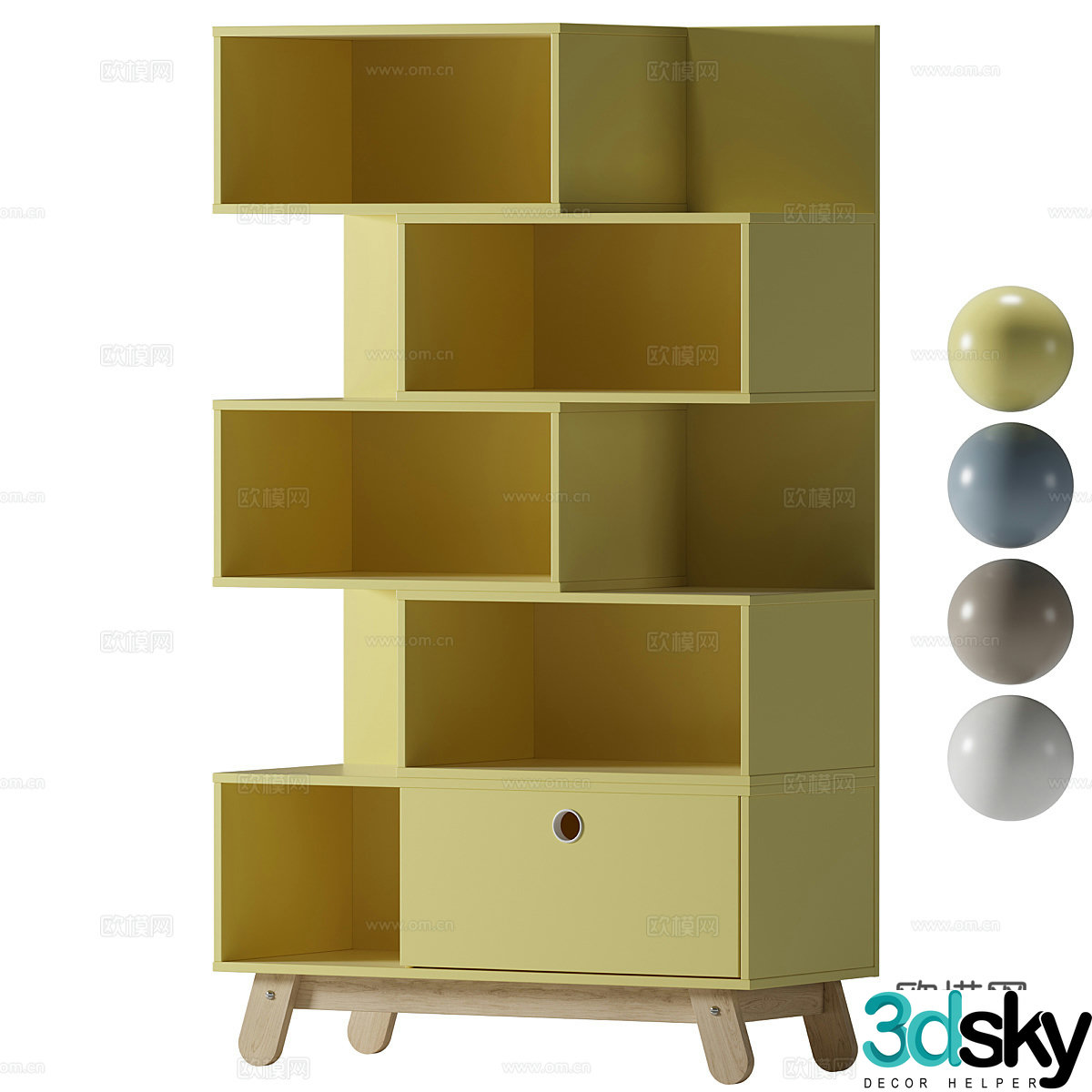 Modern children’s locker 3d model