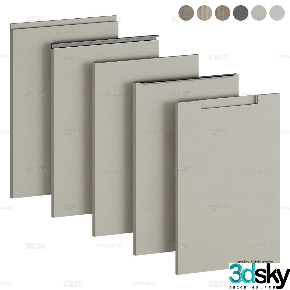 Modern cabinet door panel 3d model