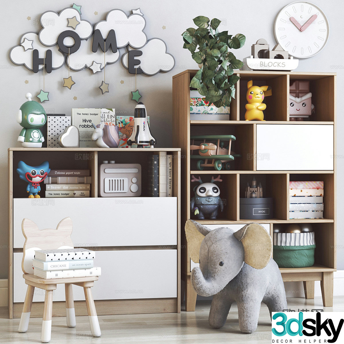 Children’s toy storage cabinet 3d model