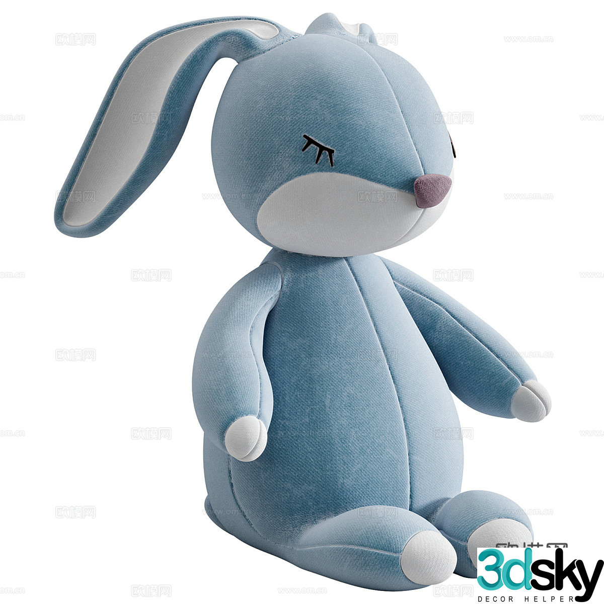 Plush toy rabbit 3d model