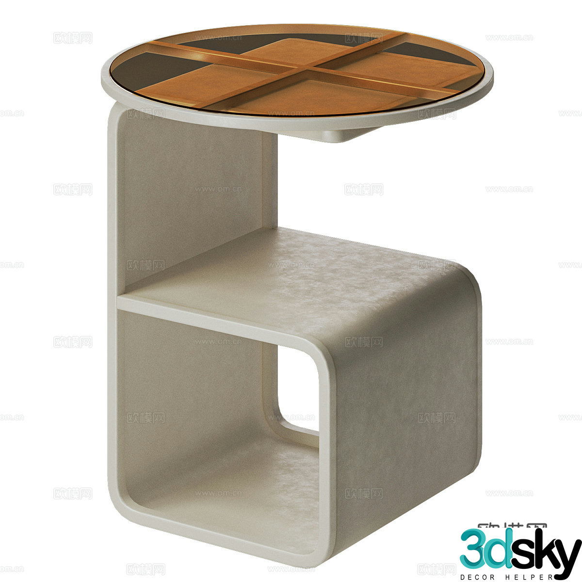 Side table corner table 3d model