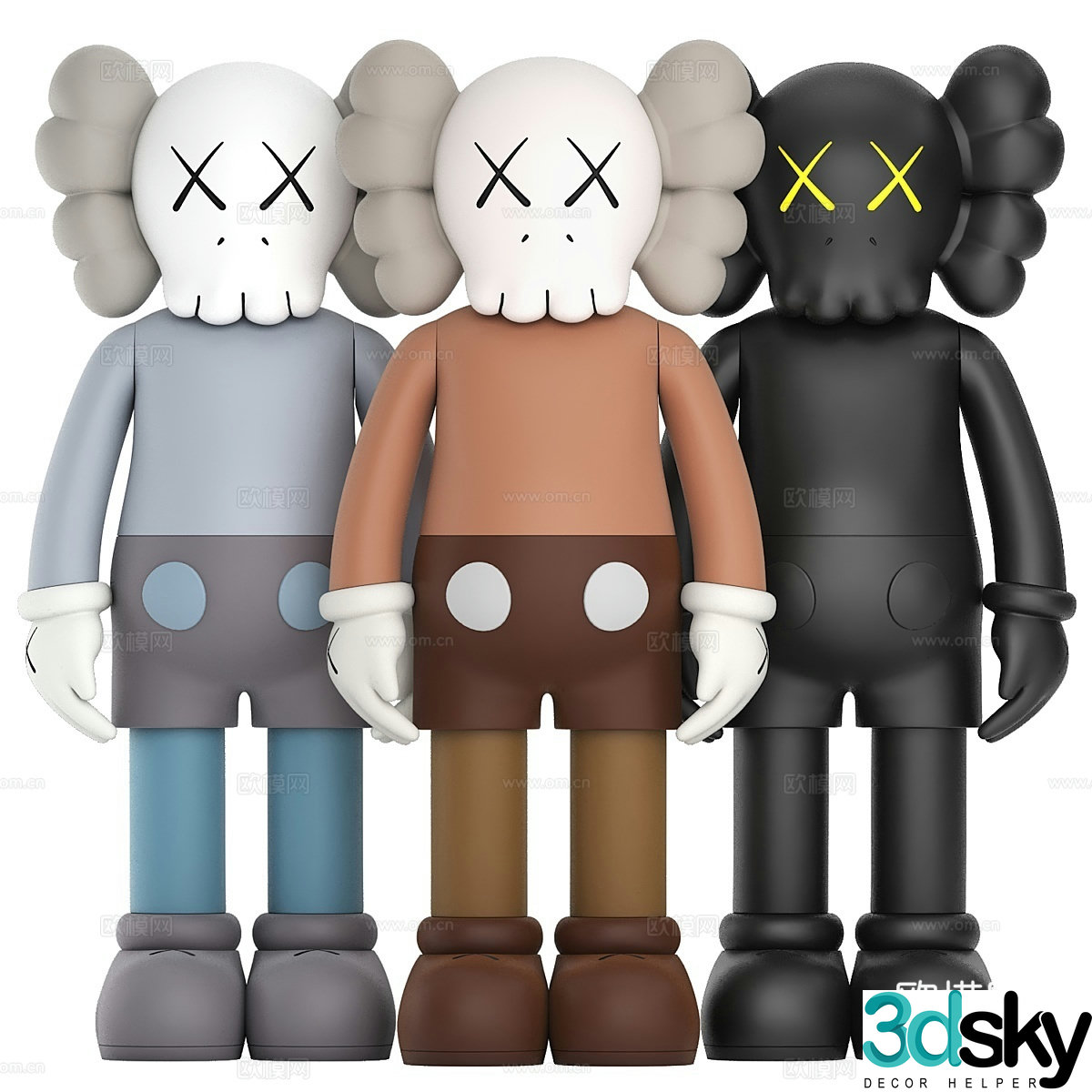 KAWS doll doll fashionable ornament 3d model