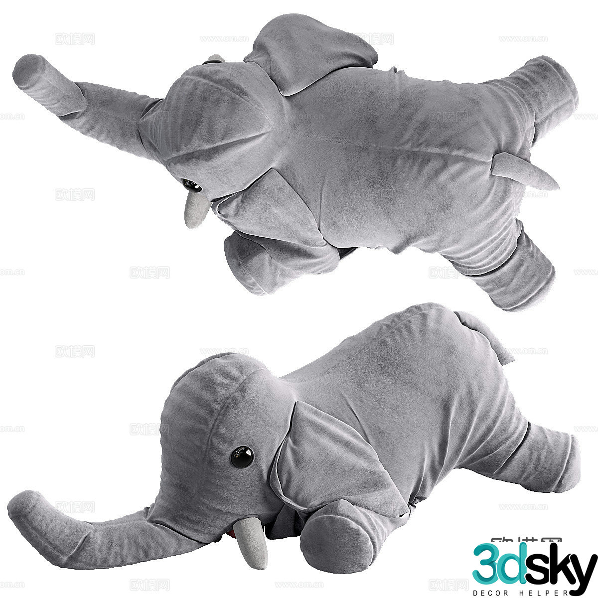 Elephant stuffed toy 3d model