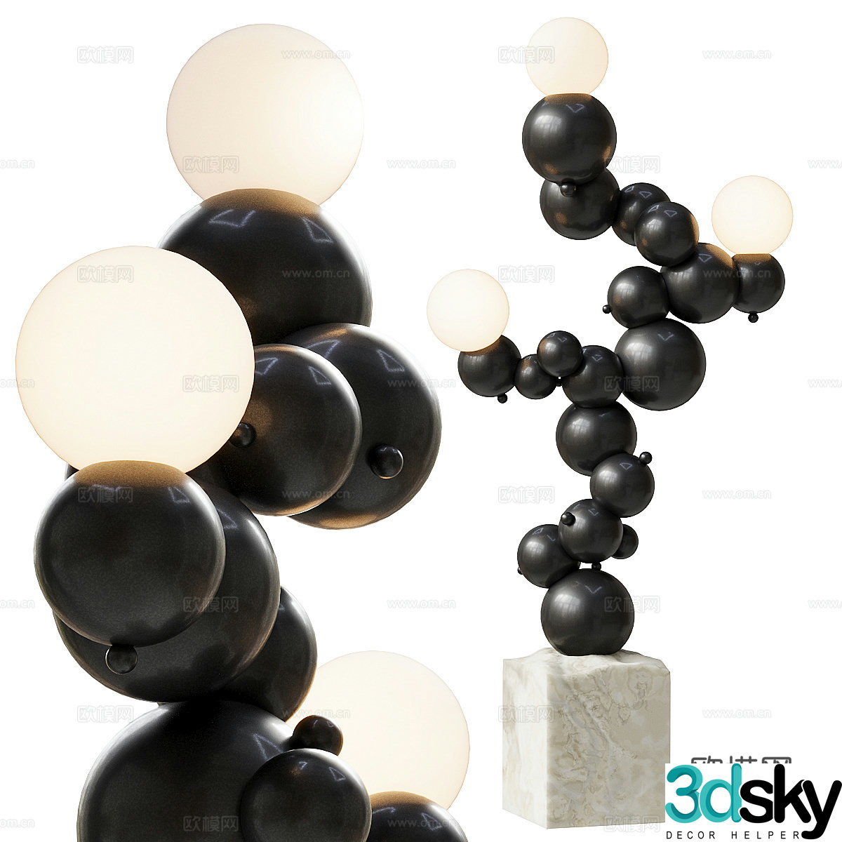 Modern sculpture lamp decorative lamp 3d model