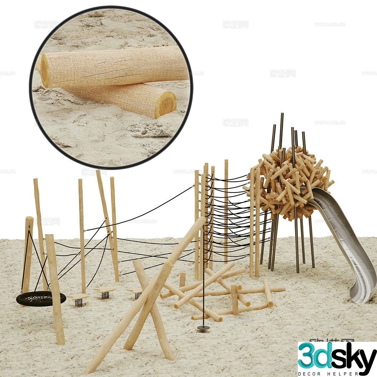 Beach play equipment 3d model