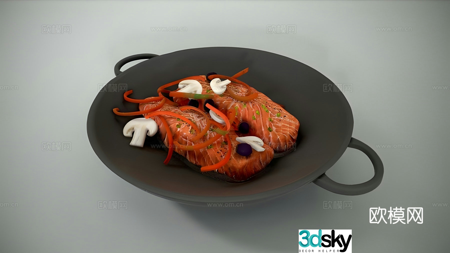 salmon vanilla 3d model
