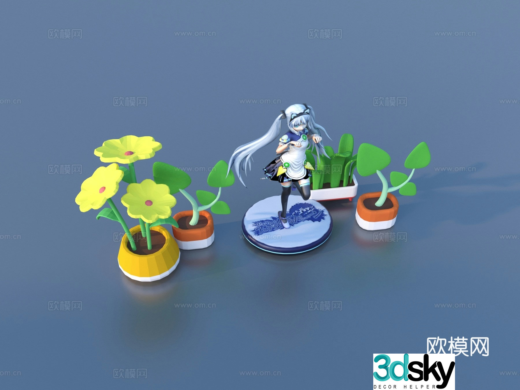 Cartoon toys ornaments sketch 3d model