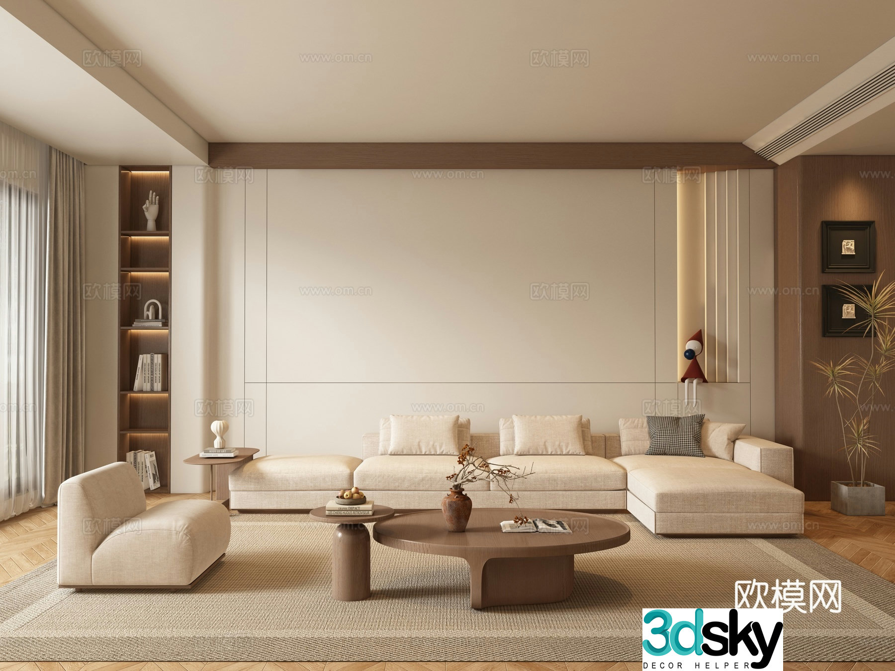 Medieval style living room 3D model