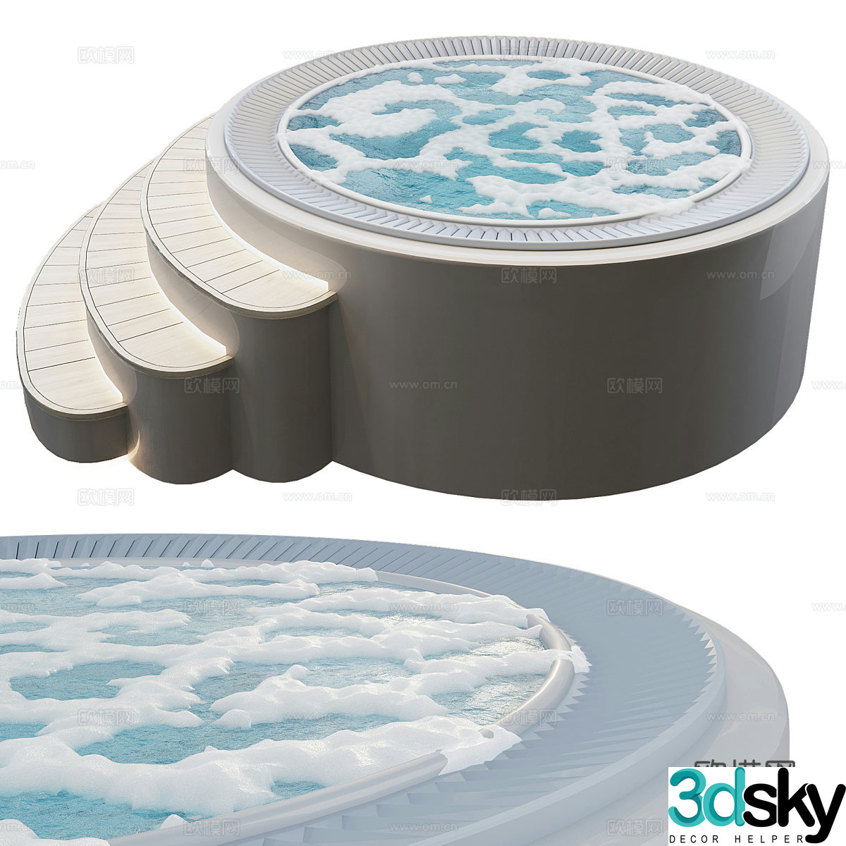 Bubble pool swimming pool 3d model