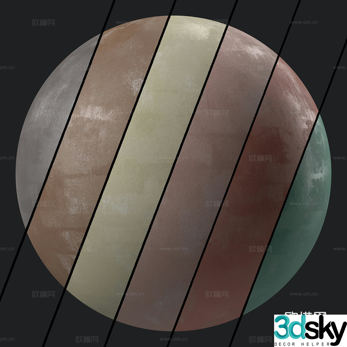 Decorative paint wall paint 3d model