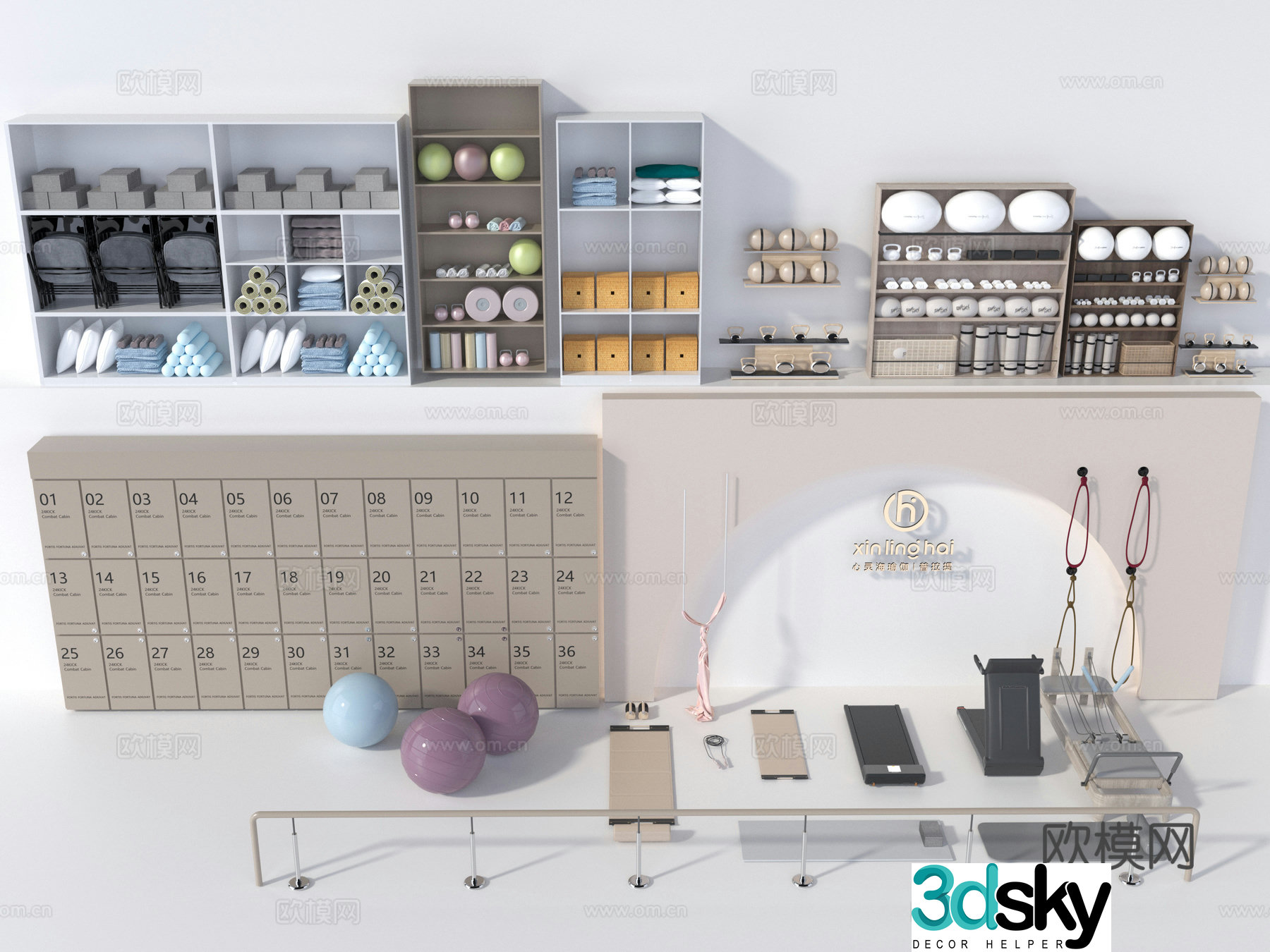 Yoga shop material 3d model