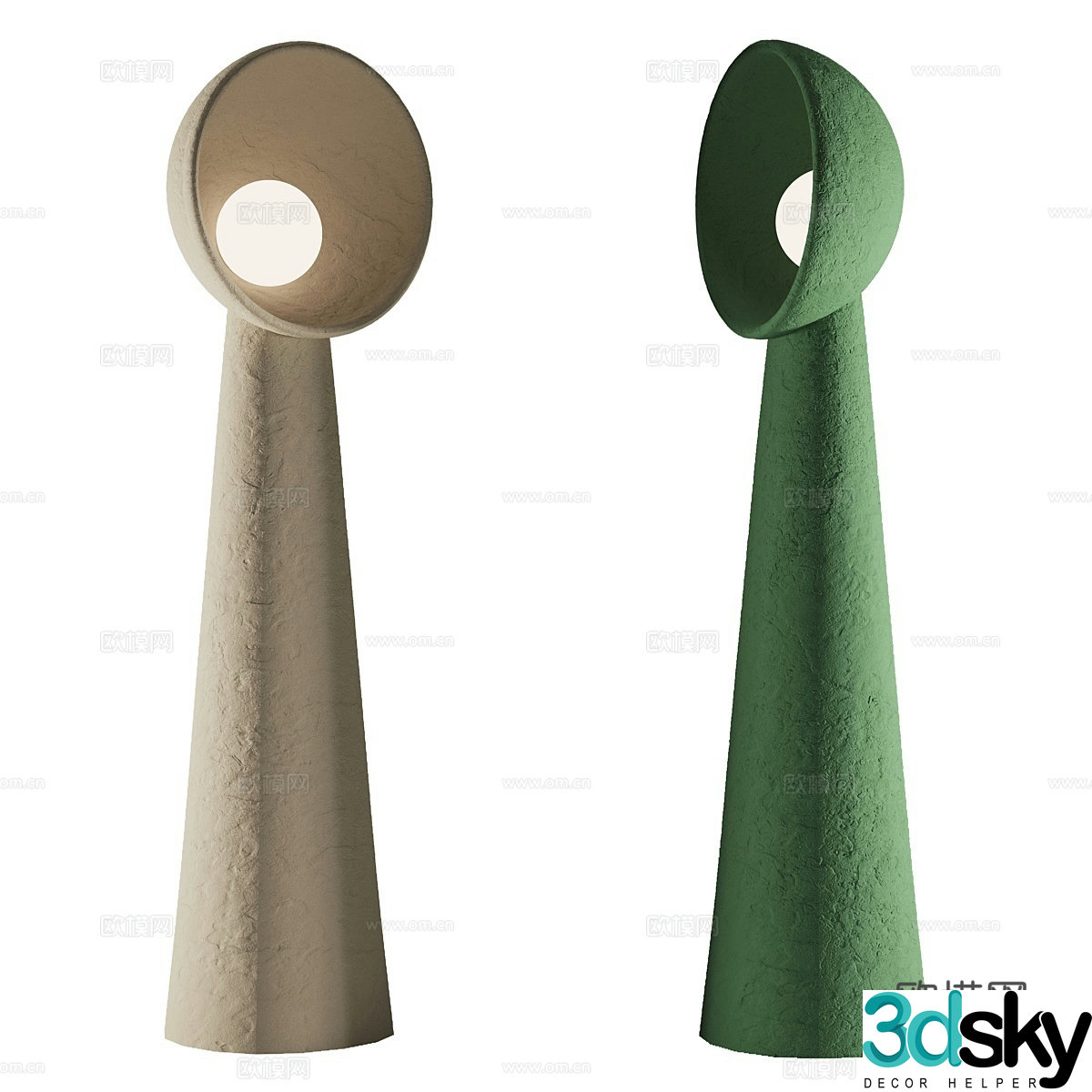 Wabi-sabi floor lamp 3d model
