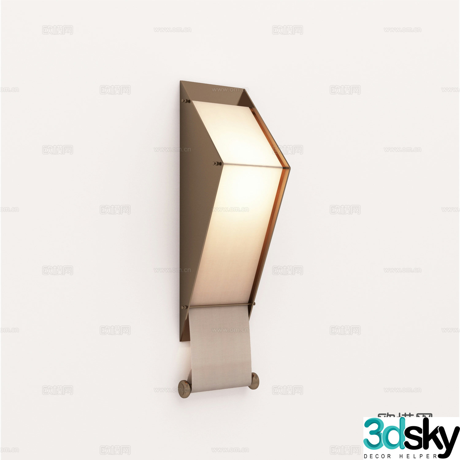 Modern wall light chrome wall light 3d model