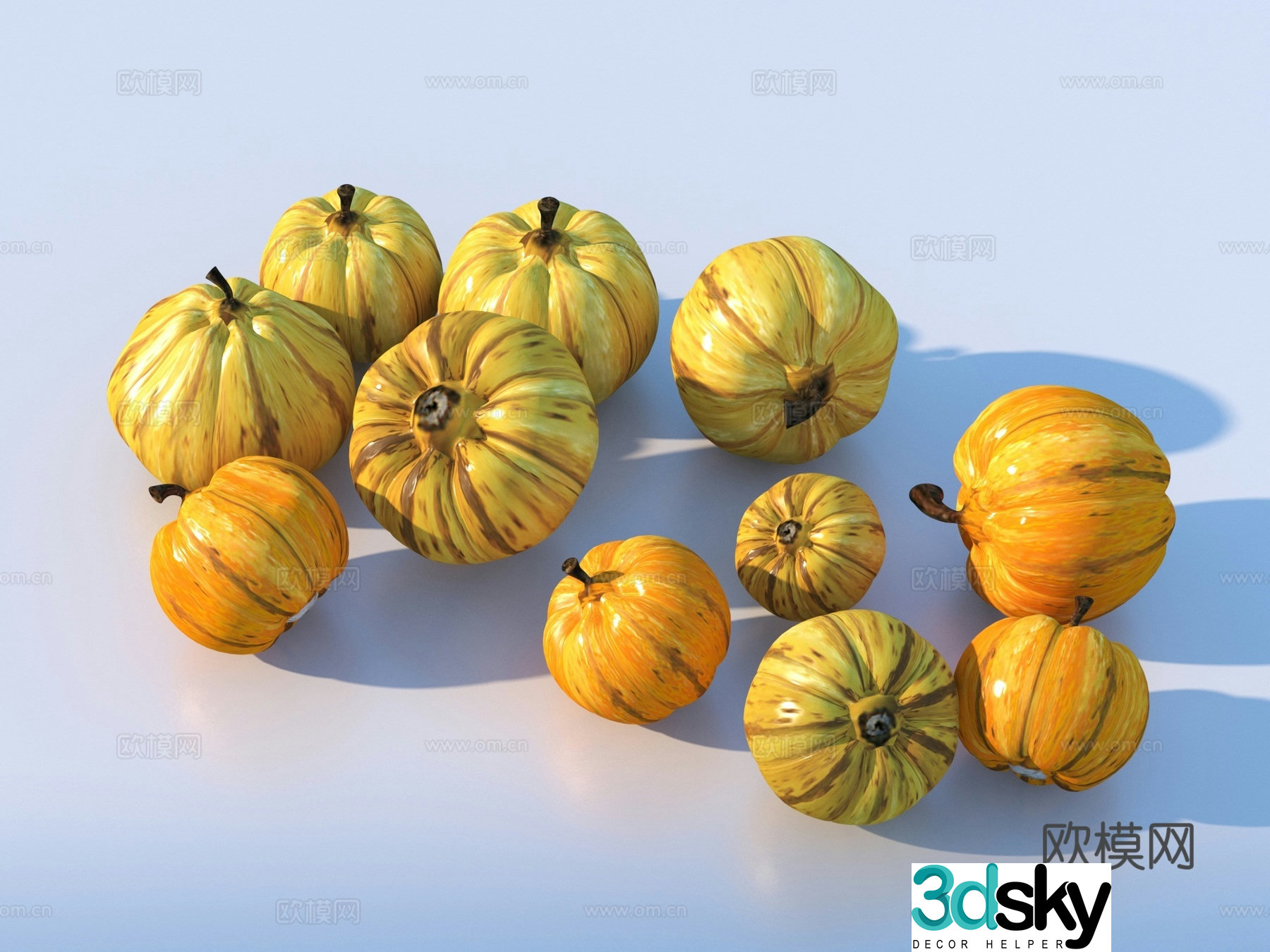 pumpkin vegetable butternut squash 3d model