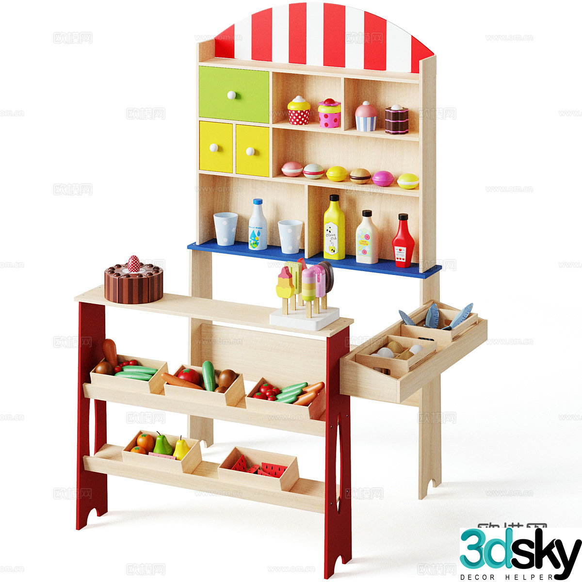 Children’s toy storage cabinet 3d model