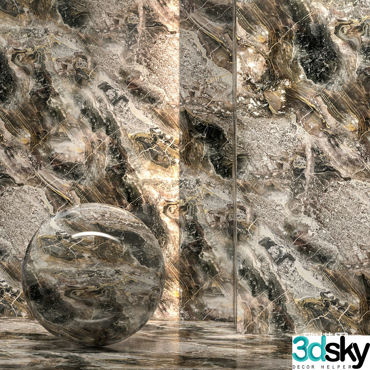 marble tiles floor tiles 3d model