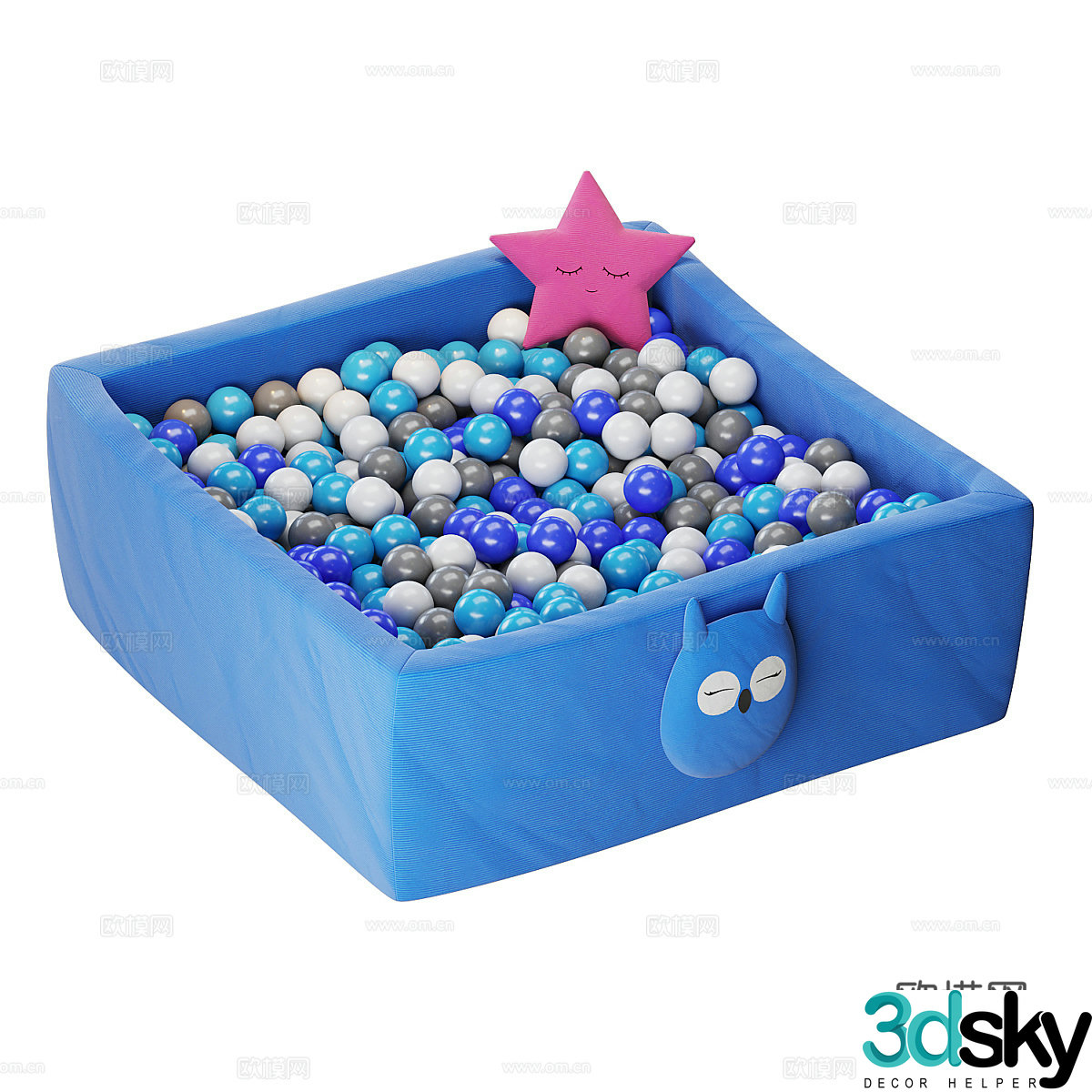 Amusement equipment ball pool ocean ball 3d model