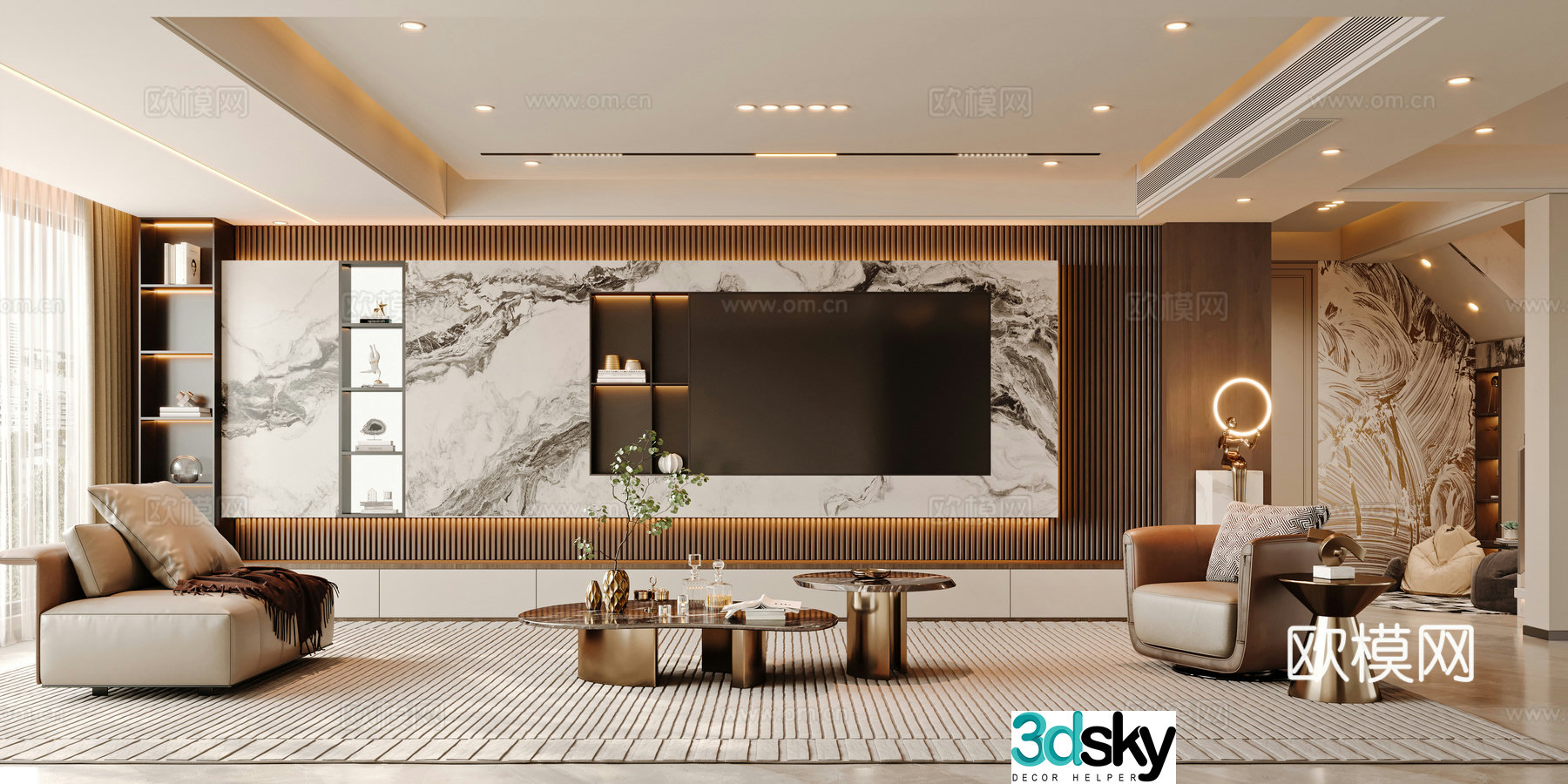 Modern living room 3d model