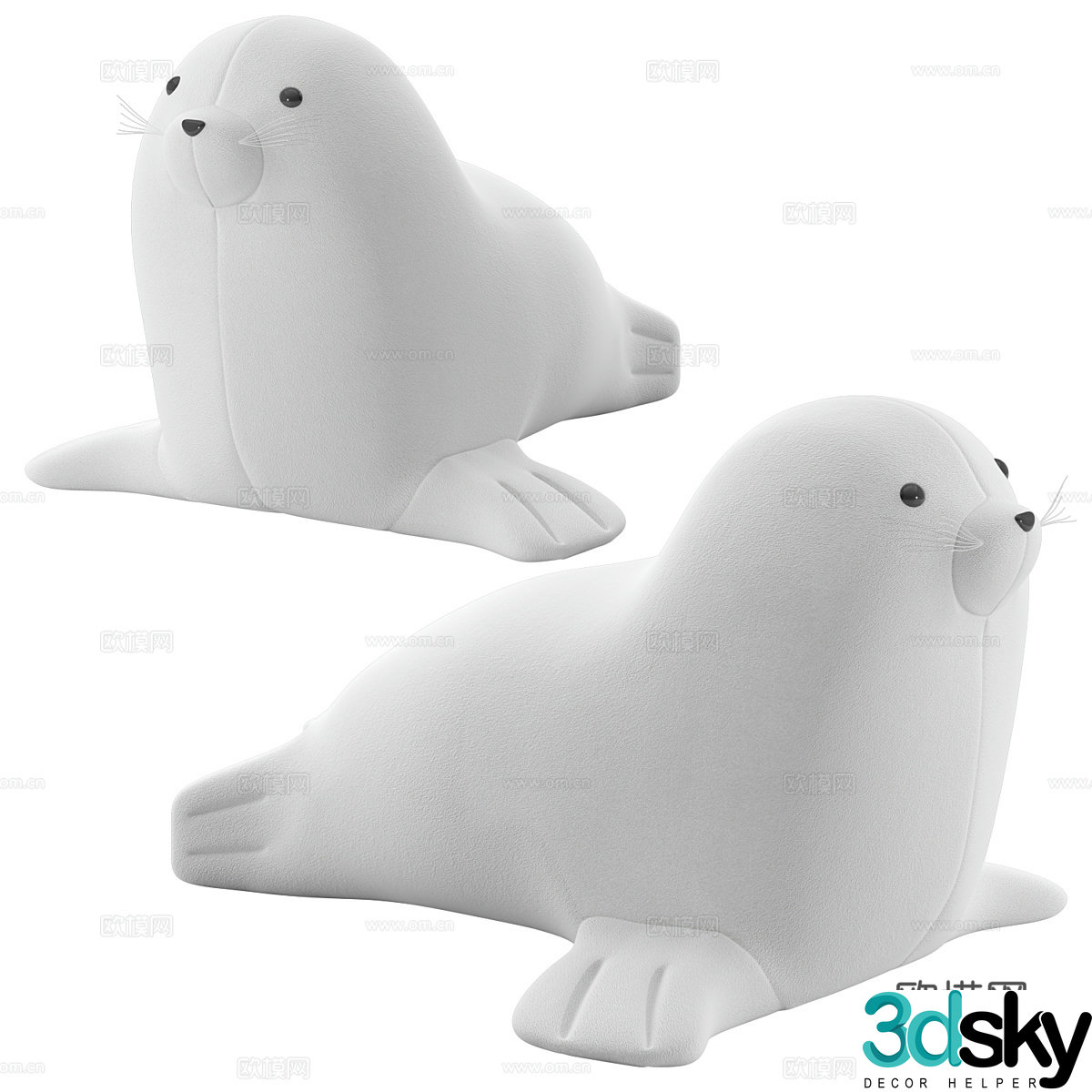 Seal stuffed toy 3d model