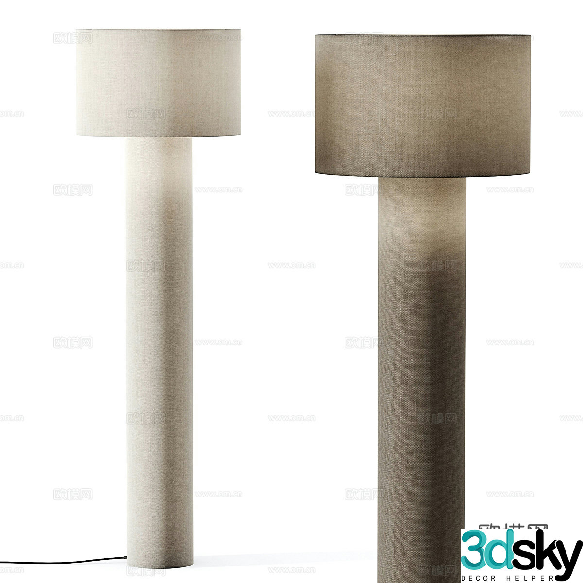 New Chinese style floor lamp 3d model