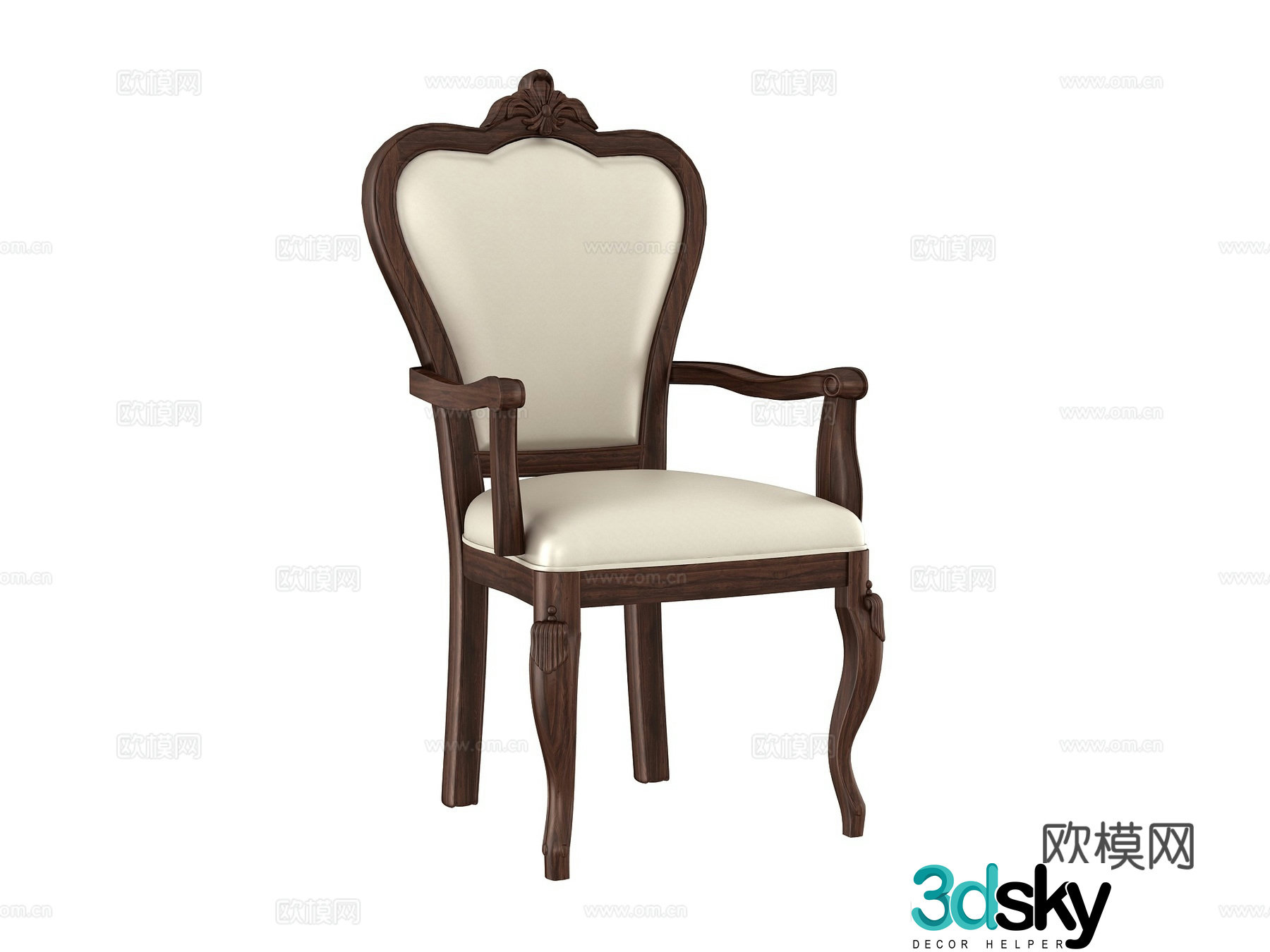 American chair dining chair 3d model