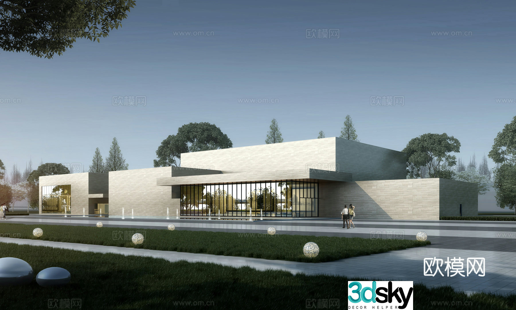Visitor center appearance 3D model