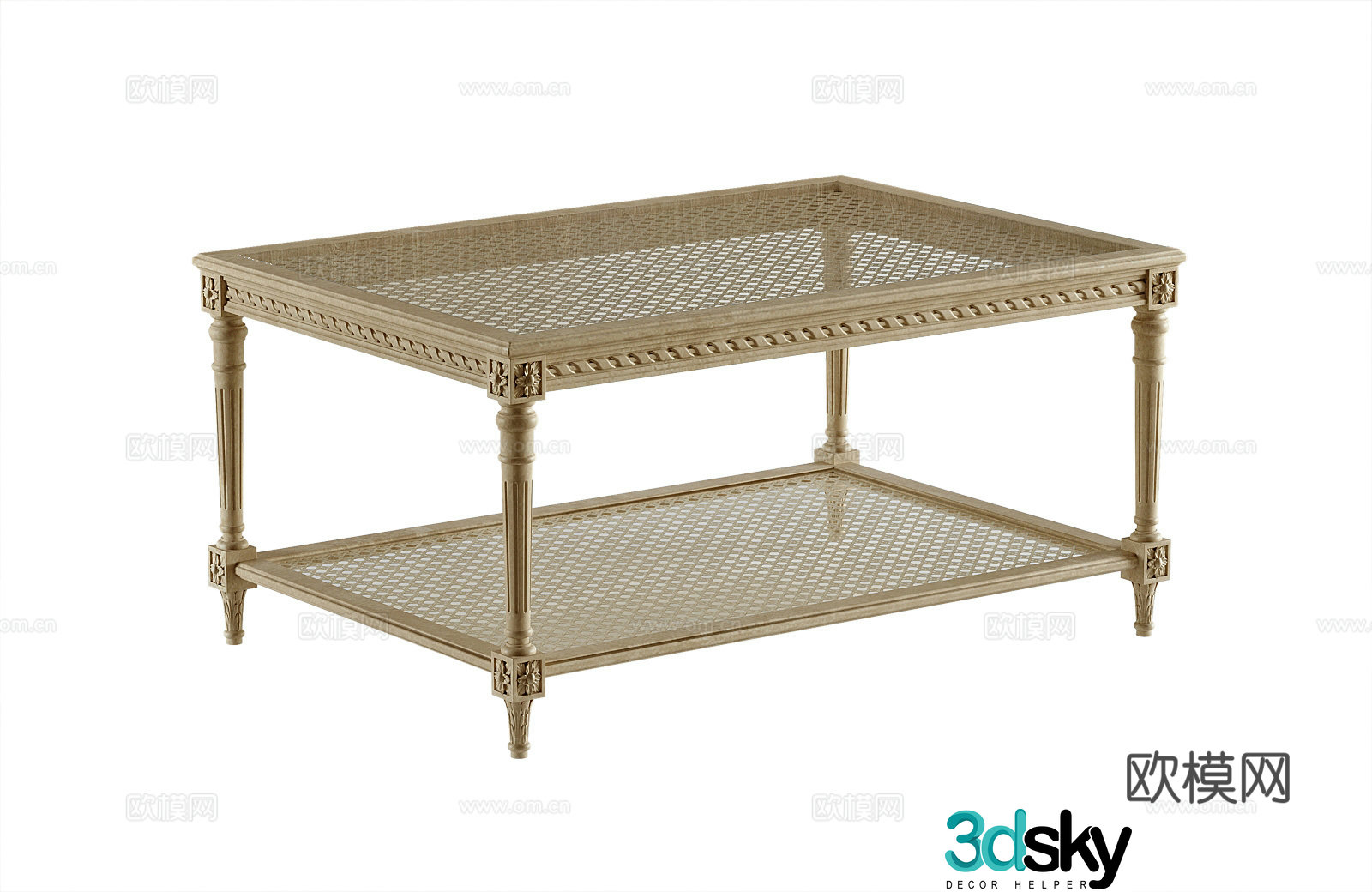 French coffee table 3d model