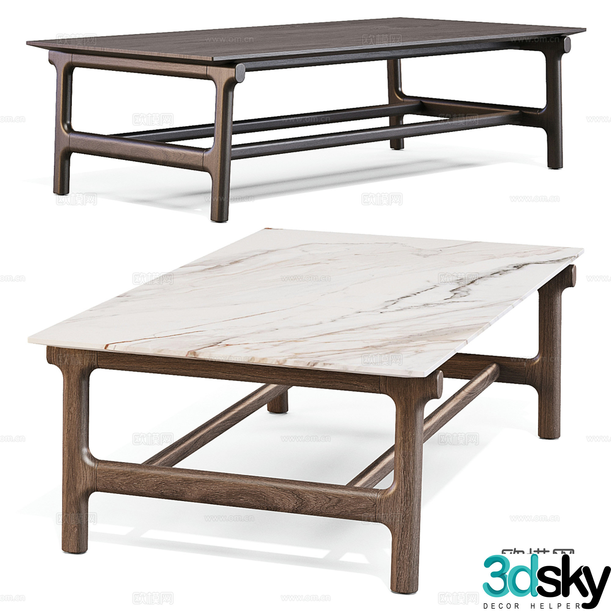 Medieval style coffee table 3D model