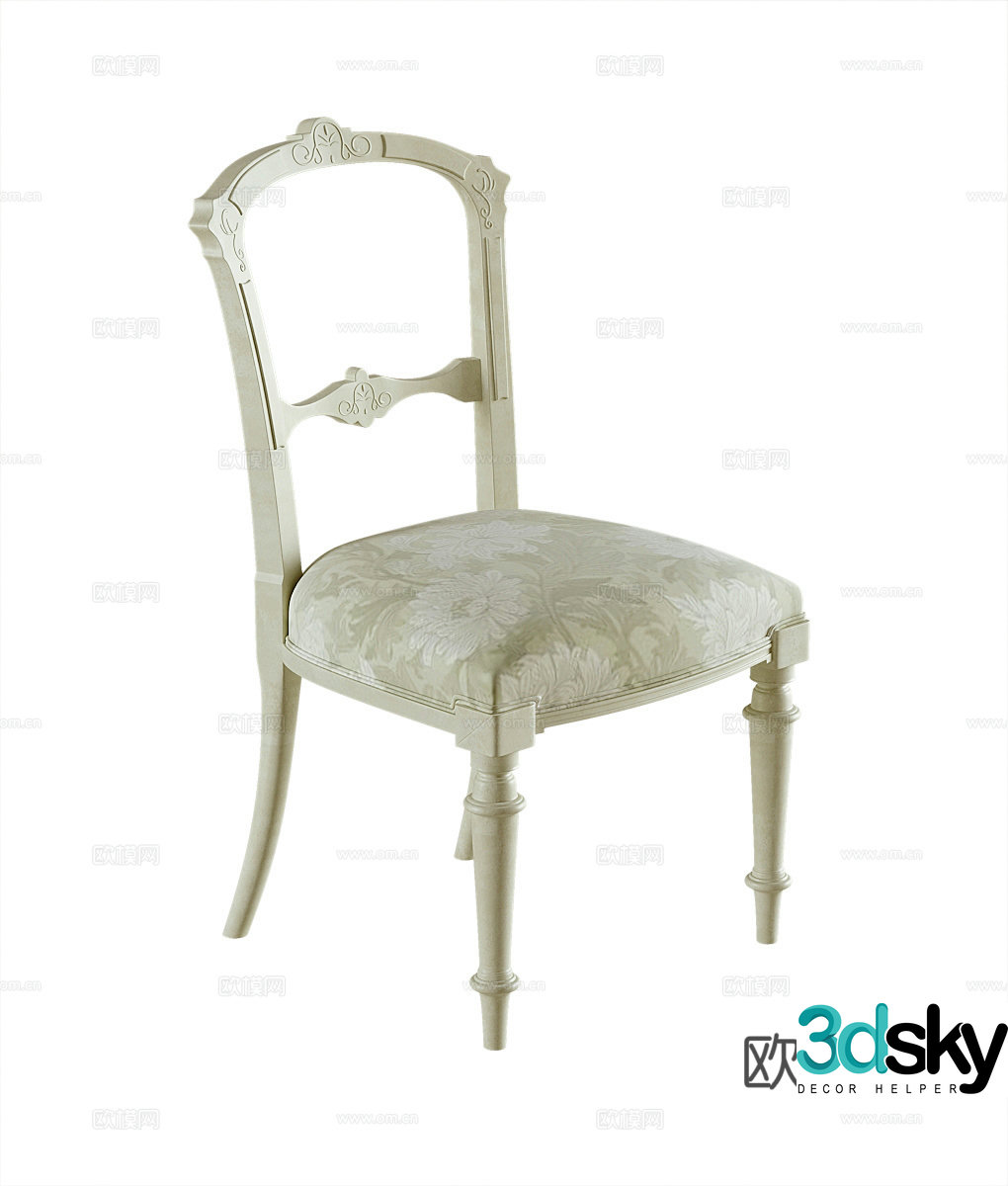 American single chair book chair dining chair chair 3d model