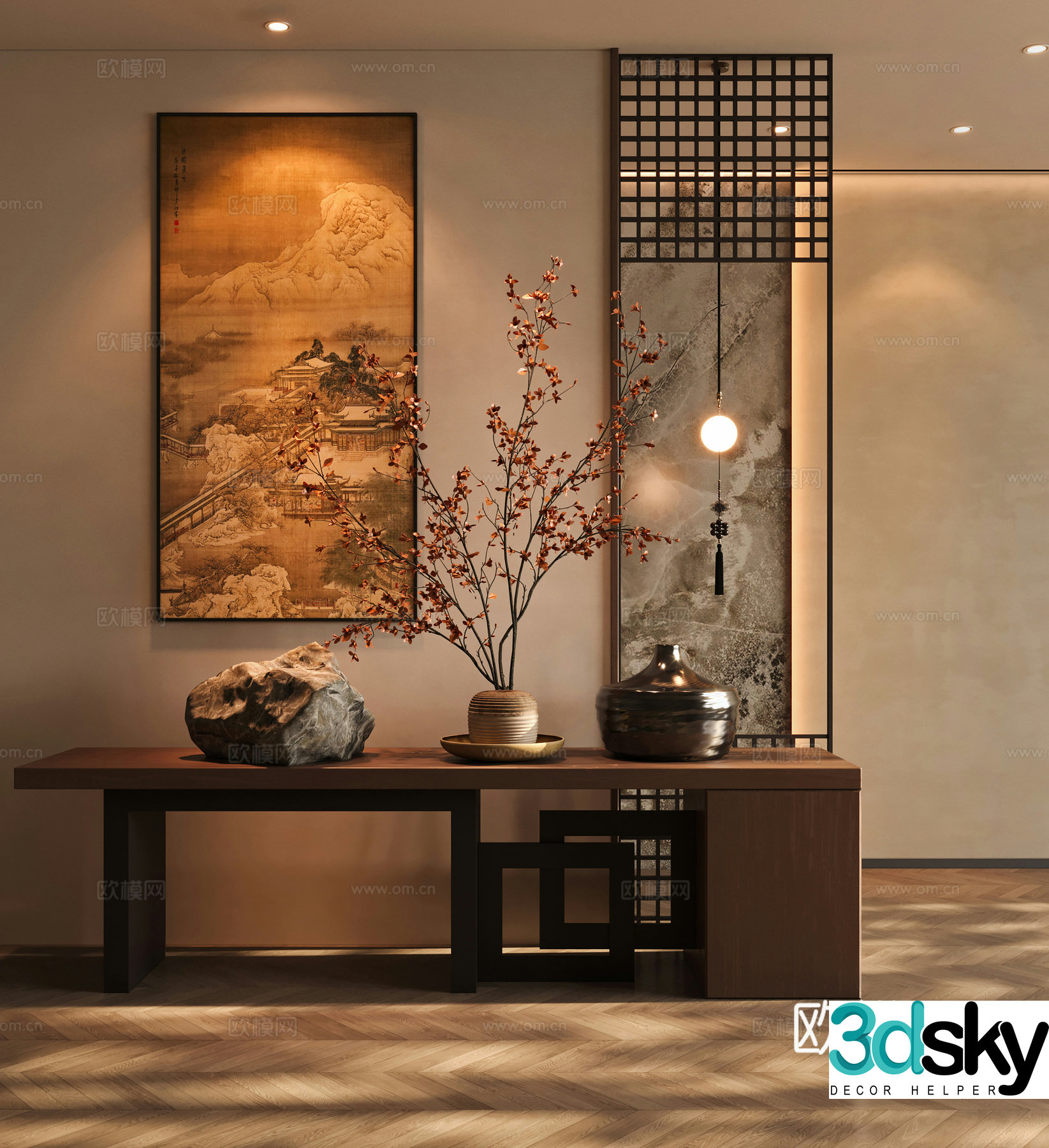 Wabi-Sabi Tanjingdai Entrance Table 3D Model