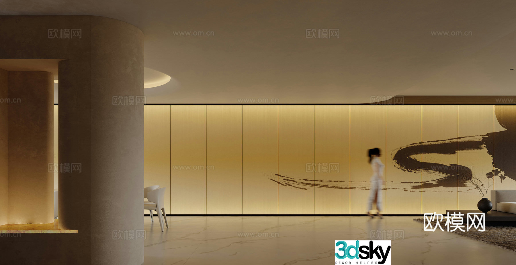 Modern entrance hallway 3D model