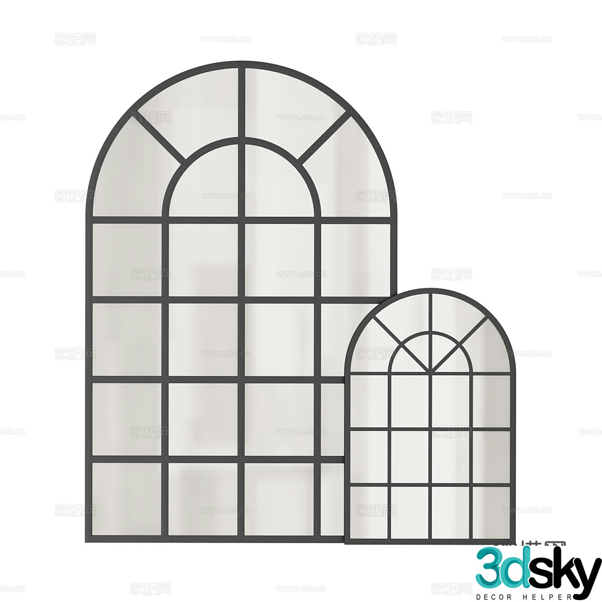 windows arched window casement window 3d model