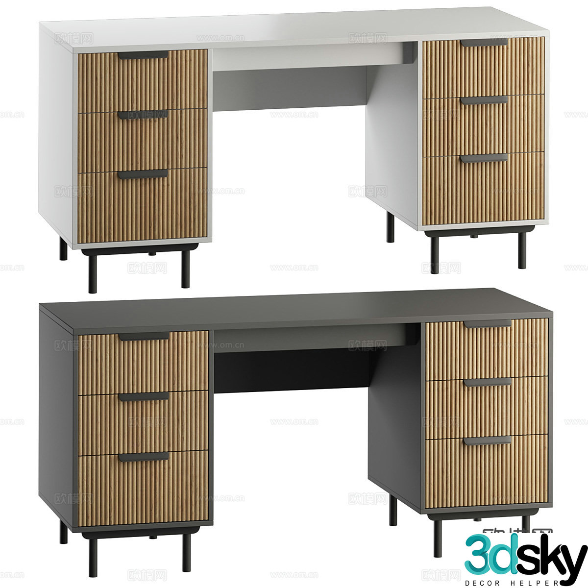 Modern desk 3d model