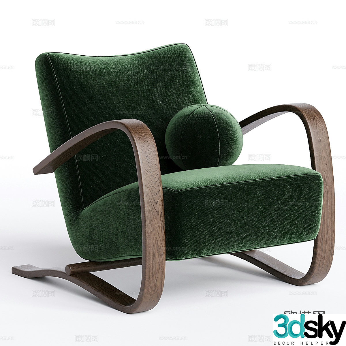 New Chinese style leisure chair lounge chair sofa chair 3d model