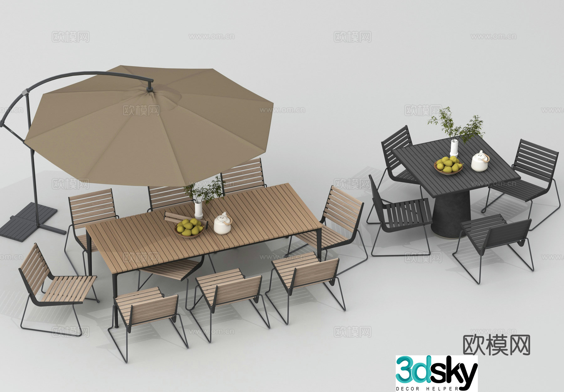 Outdoor tables and chairs camping tables and chairs 3d model