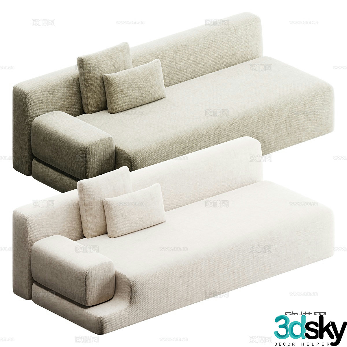 multi-person sofa 3d model