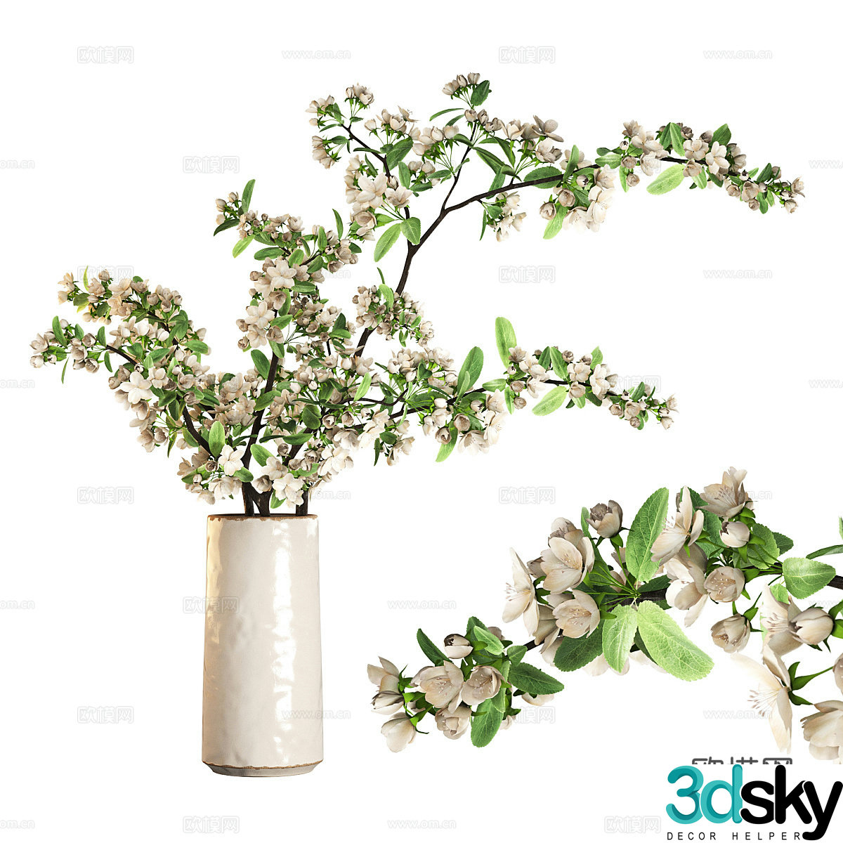 vase flowers flower arrangement flowers 3d model