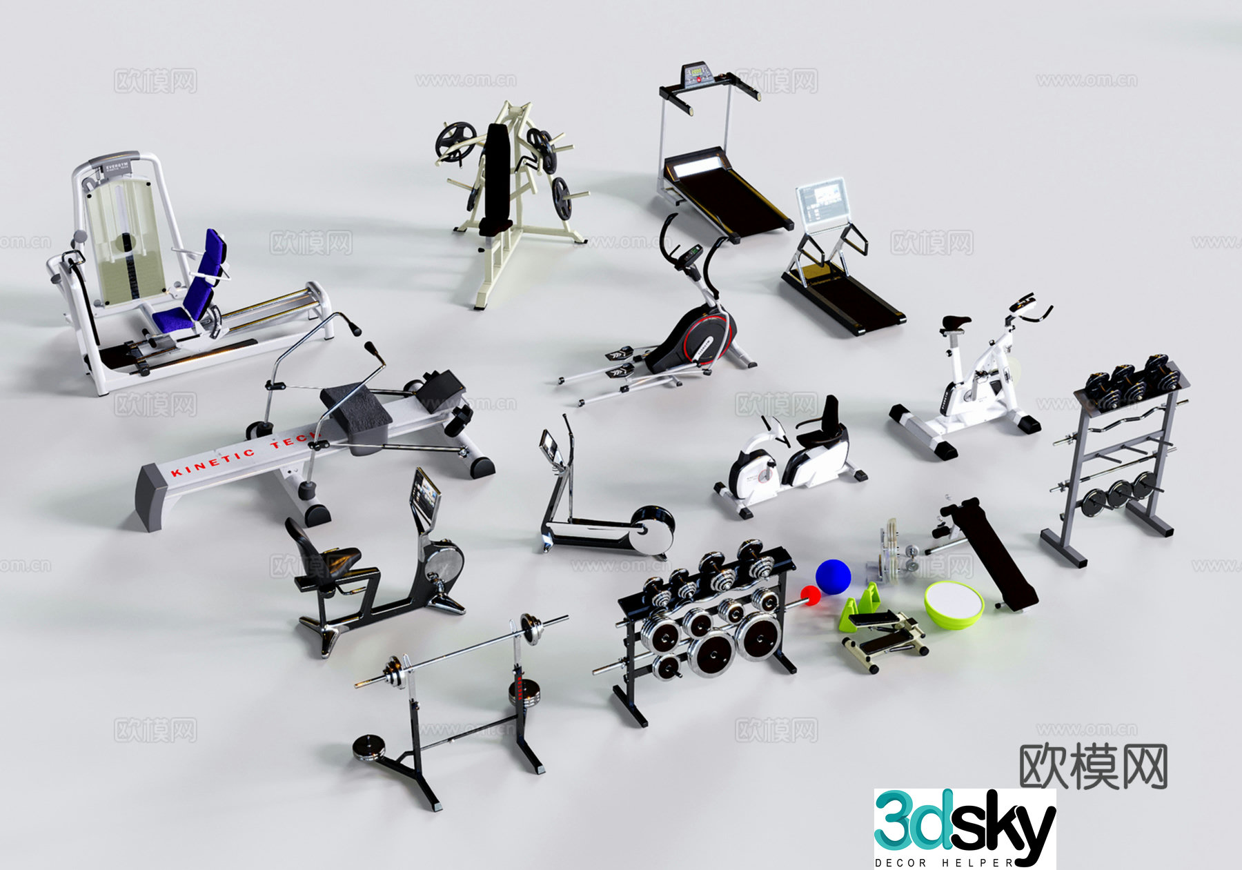 Fitness equipment 3d model