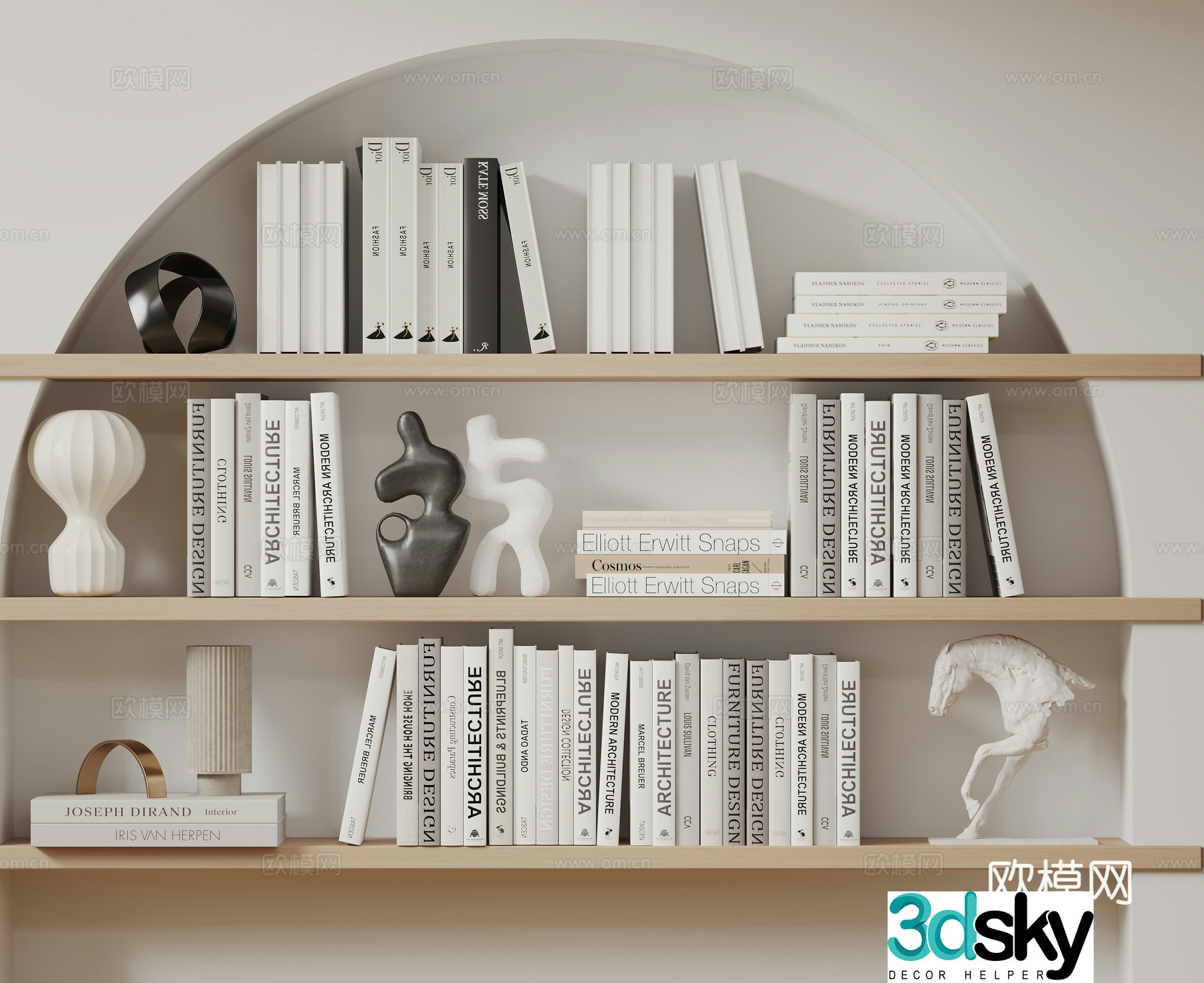 Modern jewelry ornaments Books Books Decoration 3D Model