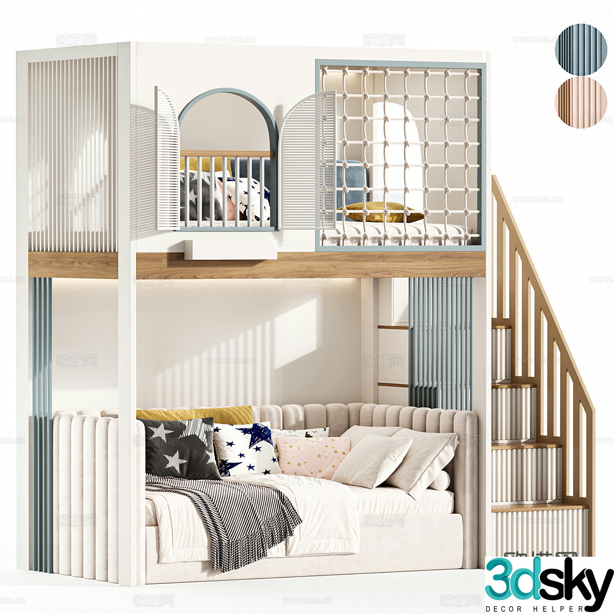 Children’s bunk bed 3D model