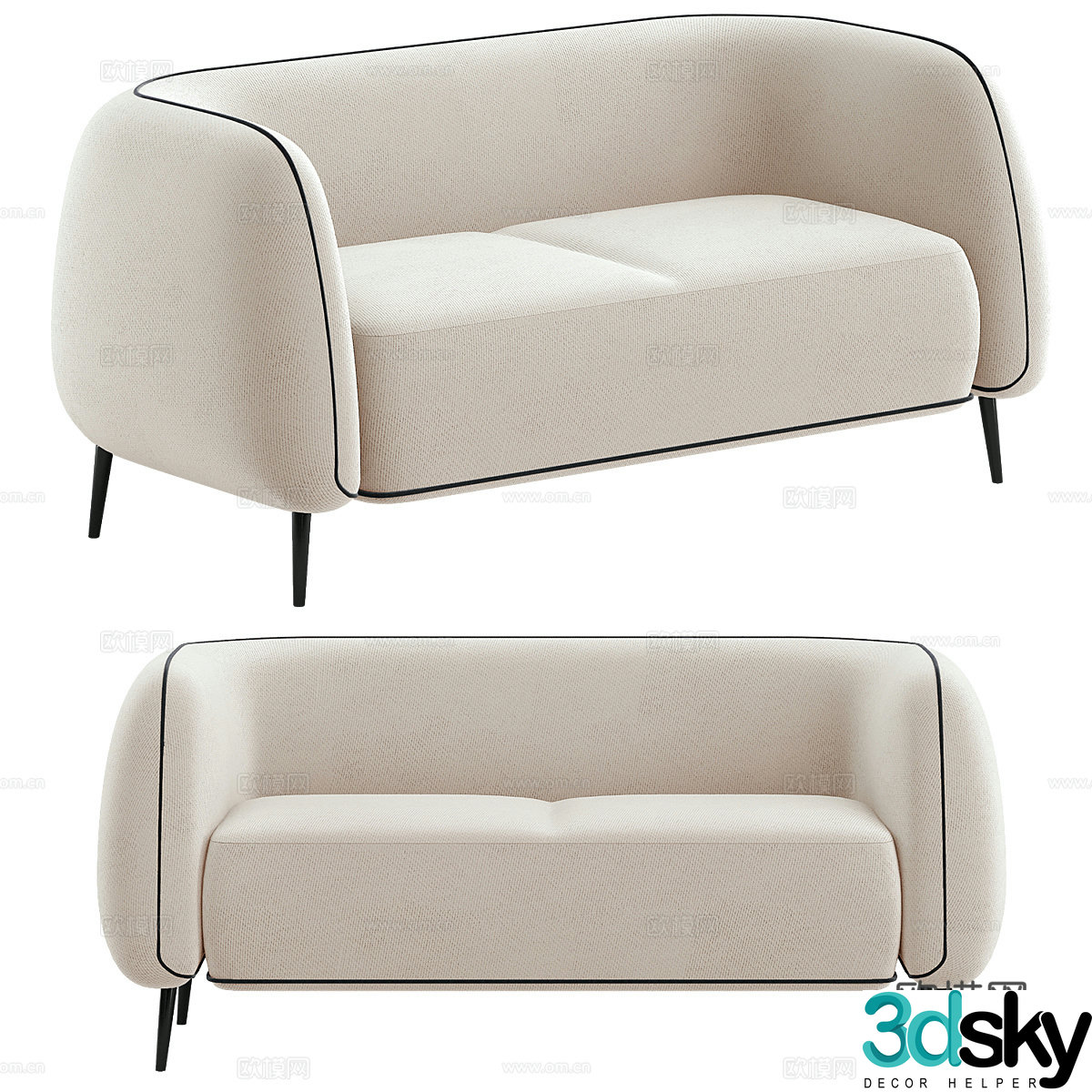 Modern love sofa 3d model
