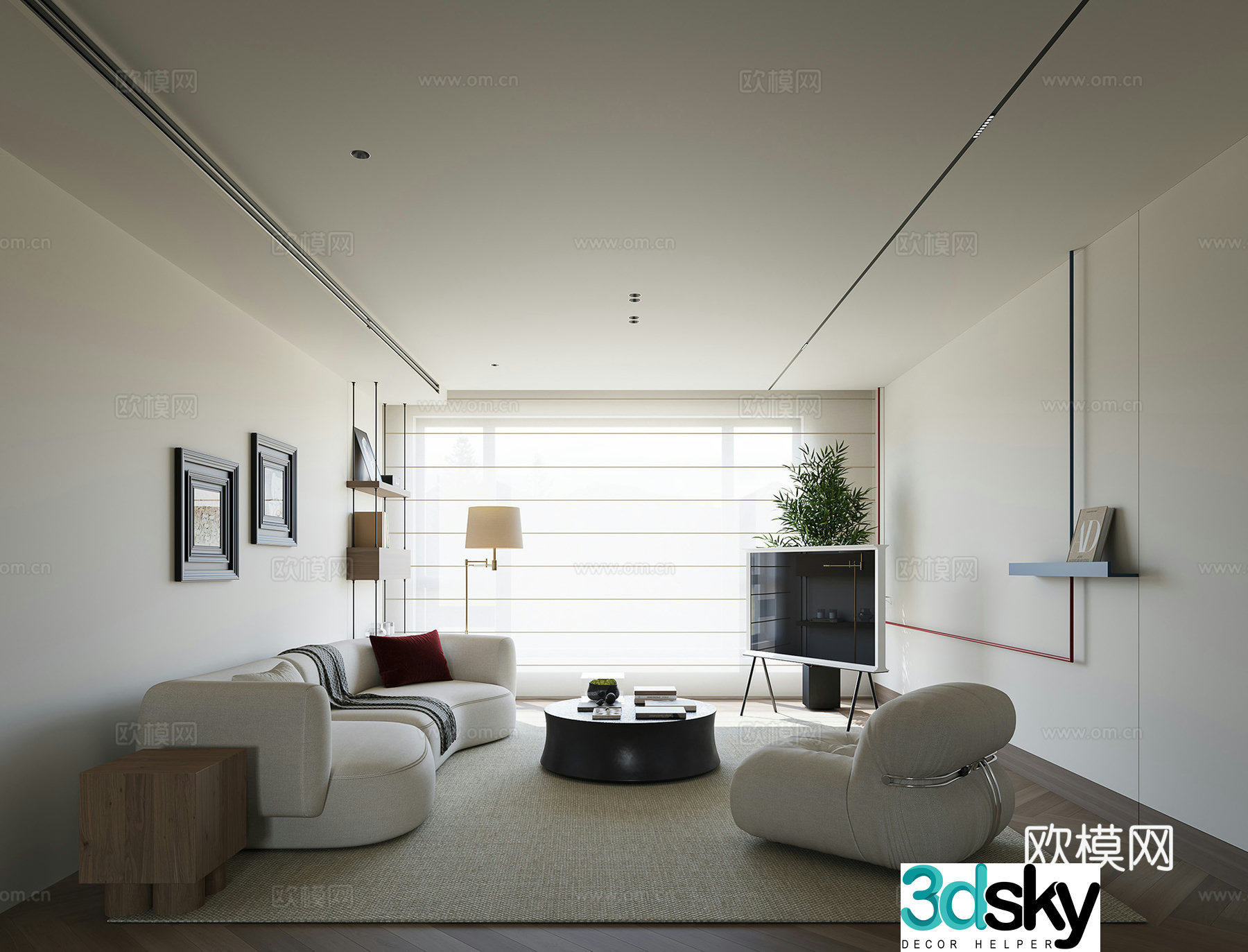 Modern living room 3d model