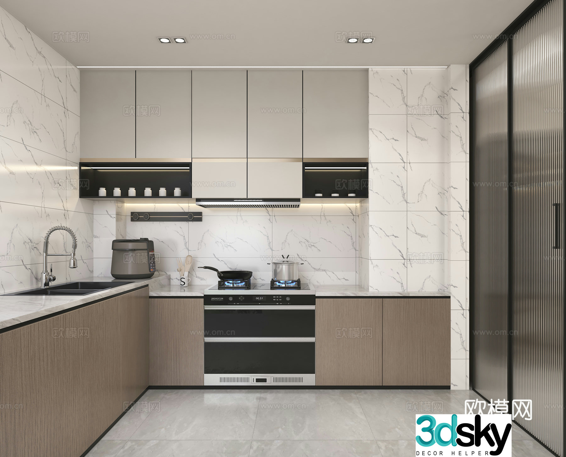 Modern kitchen 3d model