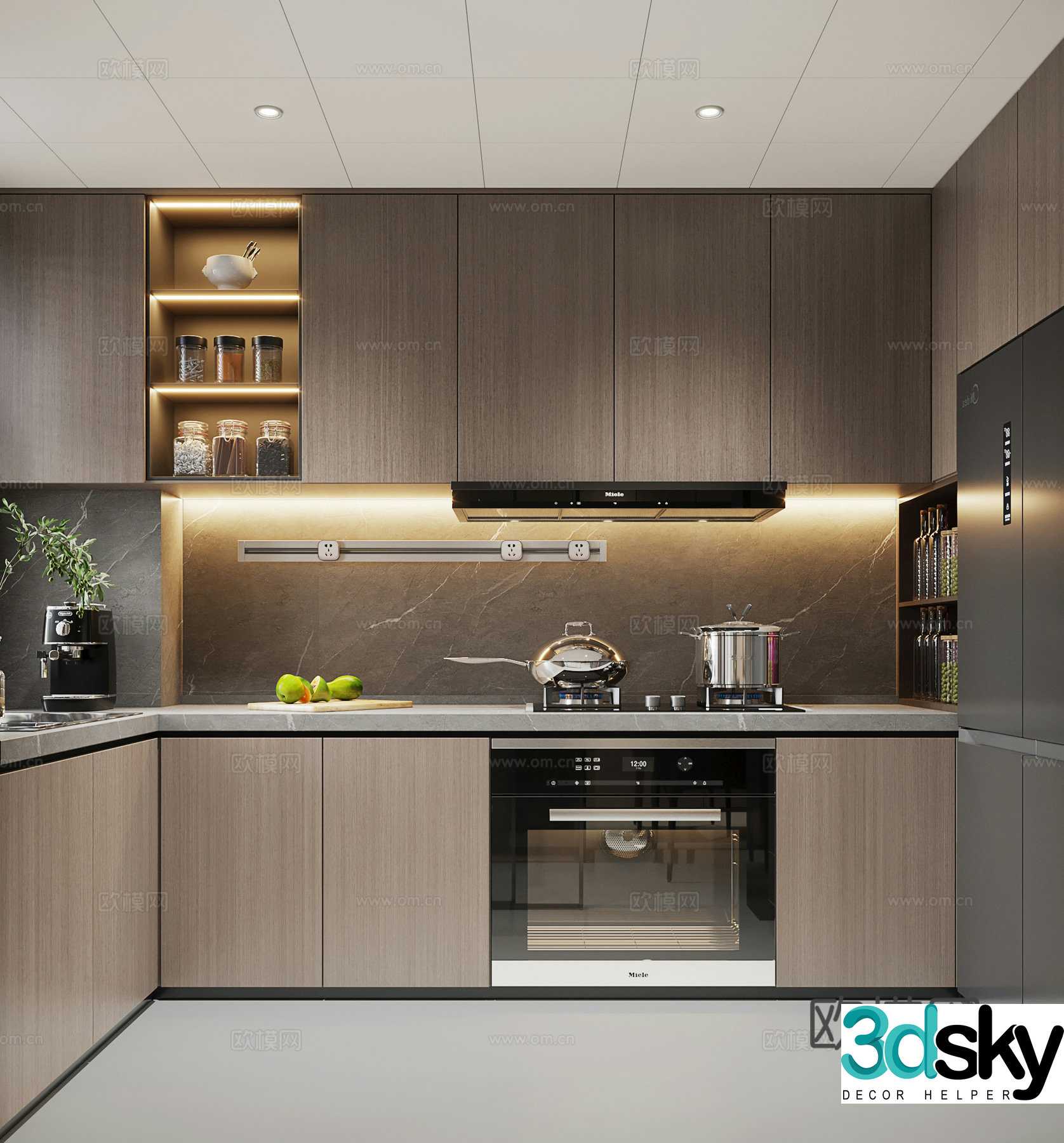 Modern kitchen 3d model