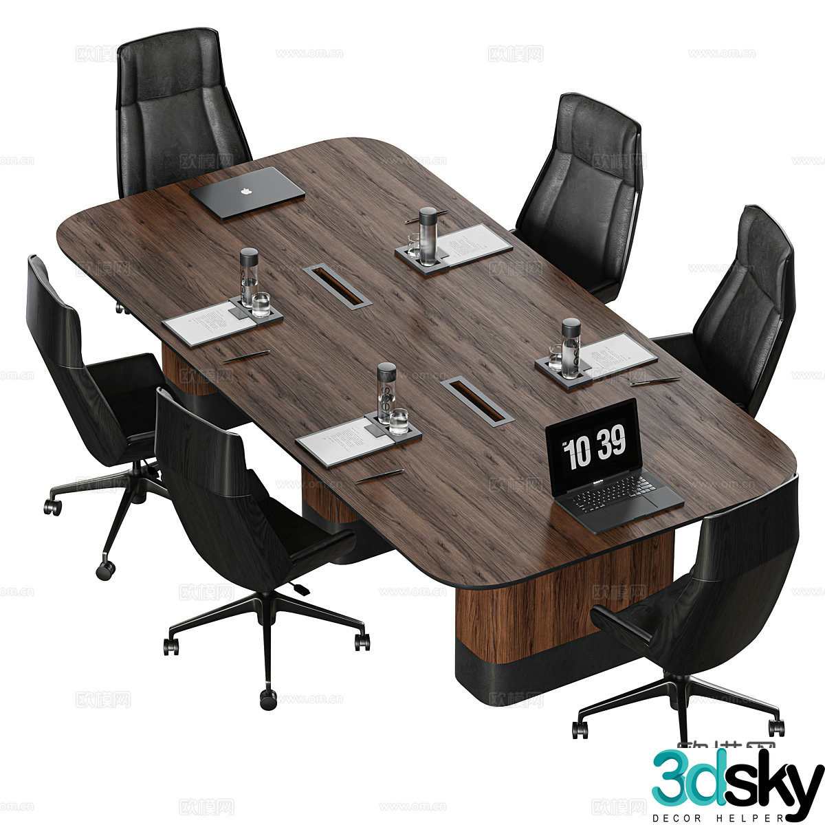 Conference tables and chairs 3d model