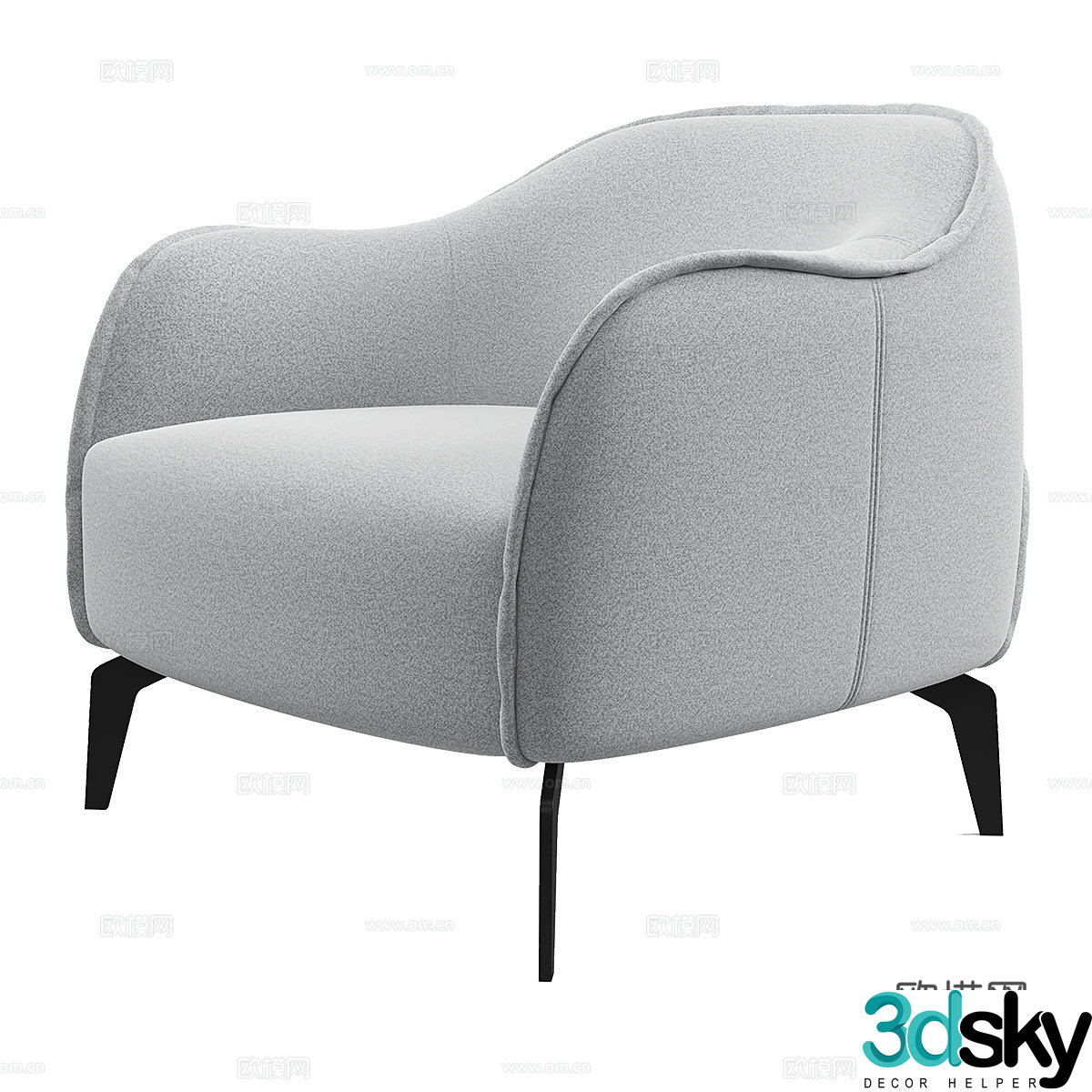 Modern single sofa 3d model
