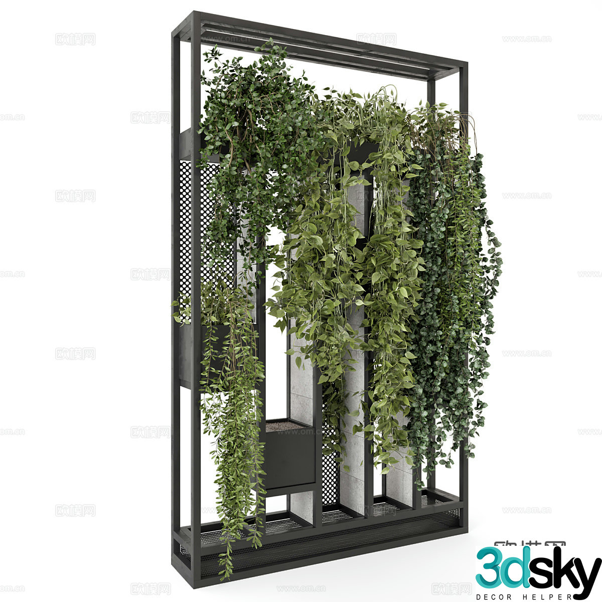 Modern plant wall plant stand 3d model