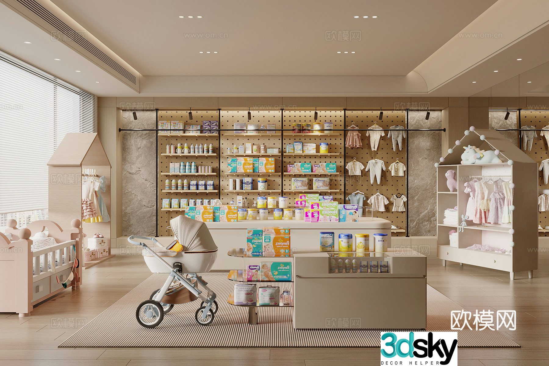 Modern maternal and child store 3D model