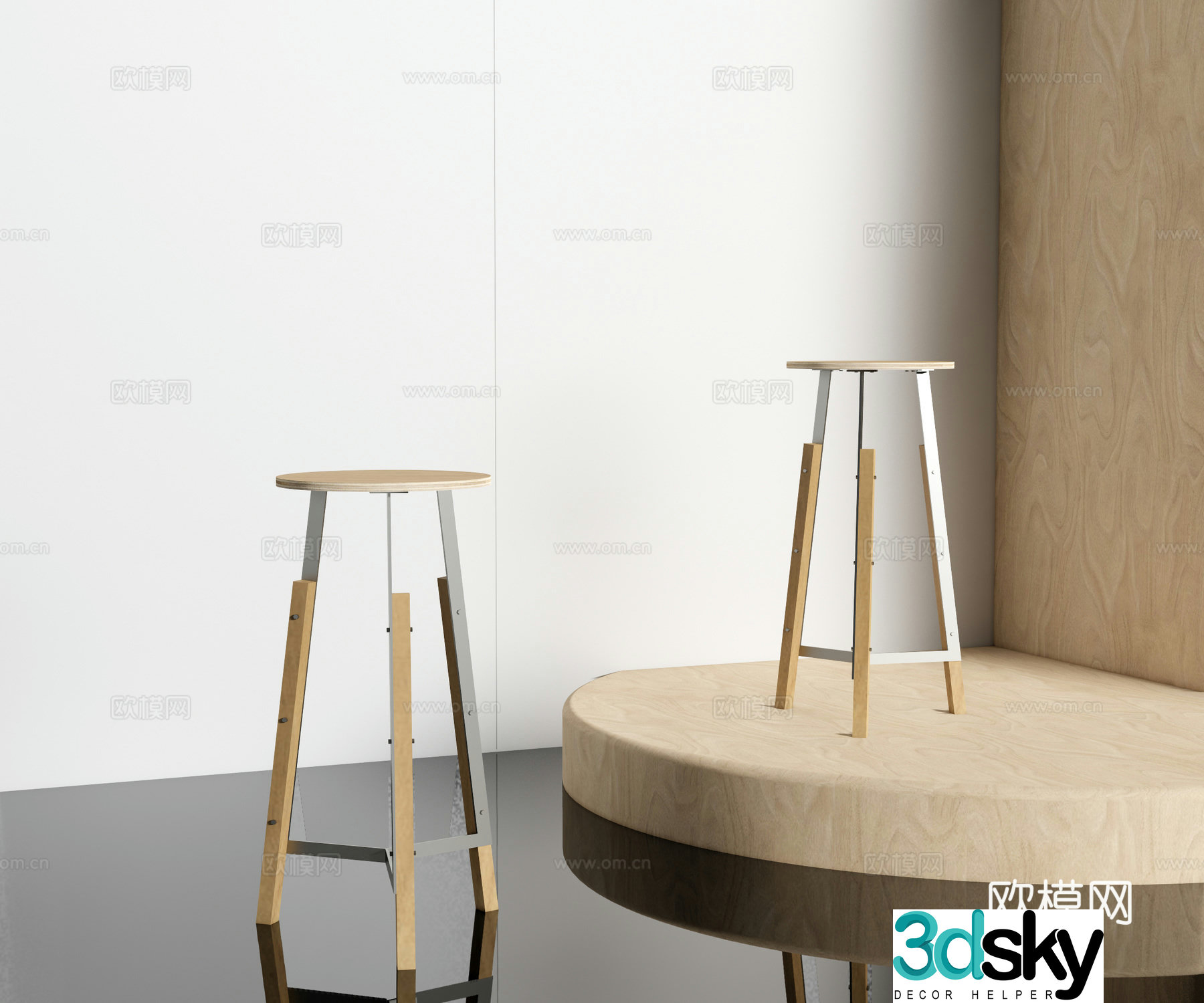 Modern bar stool bar stool 3d model